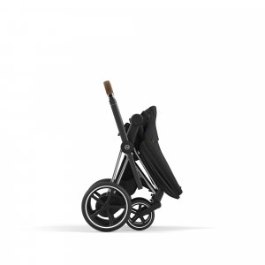 Poussette trio e-priam 2 leaf green châssis chrome brown + cloud t i-size + nacelle Cybex