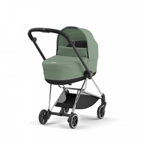 Poussette trio mios 3 leaf green châssis chrome black + cloud g i-size + nacelle luxe Cybex