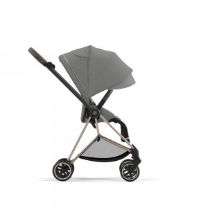 Poussette trio mios 3 mirage grey châssis rose gold + cloud g i-size + nacelle luxe Cybex