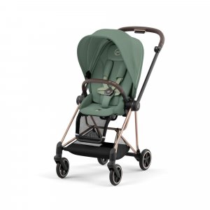 Poussette trio mios 3 leaf green châssis rose gold + cloud g i-size + nacelle luxe Cybex