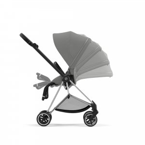 Poussette trio mios 3 mirage grey châssis chrome black + cloud g i-size + nacelle luxe Cybex