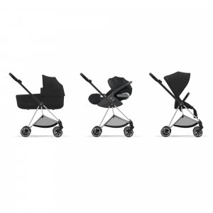 Poussette trio mios 3 off white châssis chrome black + cloud g i-size + nacelle luxe Cybex