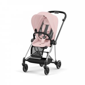 Poussette trio mios 3 peach pink châssis chrome black + cloud g i-size + nacelle luxe Cybex