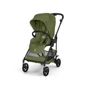 Poussette trio melio carbon 6 moss green avec siège auto cloud g i-size et nacelle Cybex