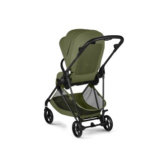 Poussette trio melio carbon 6 moss green avec siège auto cloud g i-size et nacelle Cybex