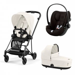 Poussette trio mios 3 off white châssis matt black + cloud g i-size + nacelle luxe Cybex
