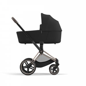 Poussette trio priam 4 sepia black châssis rose gold + cloud g i-size + nacelle luxe Cybex