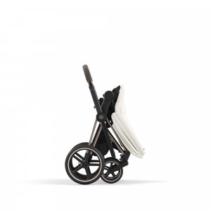 Poussette trio priam 4 off white châssis rose gold + cloud g i-size + nacelle luxe Cybex