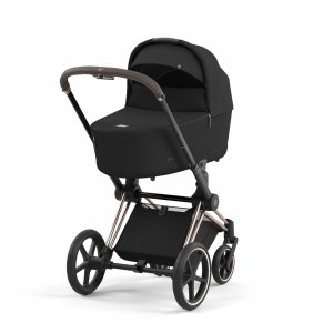 Poussette trio priam 4 sepia black châssis rose gold + cloud t i-size + nacelle luxe Cybex