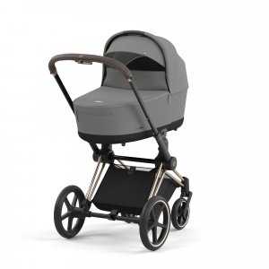 Poussette trio priam 4 mirage grey châssis rose gold + cloud t i-size + nacelle luxe Cybex