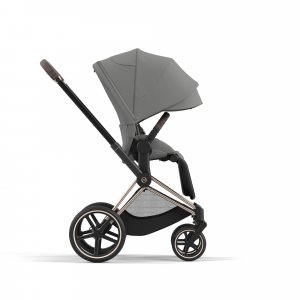 Poussette trio priam 4 mirage grey châssis rose gold + cloud t i-size + nacelle luxe Cybex