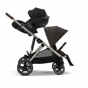 Poussette trio gazelle s chocolate brown + siège auto cloud g i-size + nacelle s + base g Cybex