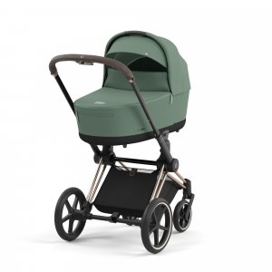 Poussette trio priam 4 leaf green châssis rose gold + cloud t i-size + nacelle luxe Cybex