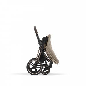 Poussette trio priam 4 cozy beige châssis rose gold + cloud t i-size + nacelle luxe Cybex