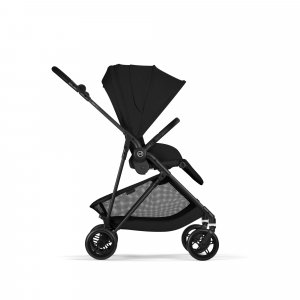 Poussette trio melio carbon 6 magic black avec siège auto aton b2 i-size et nacelle Cybex