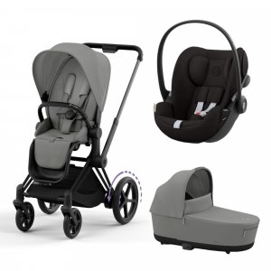 Trio e-priam 2 matt black + cloud g Cybex