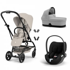 Poussette trio eezy s twist+ 2 pivotante dune grey avec nacelle cot s et siège auto cloud t i-size Cybex