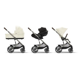 Poussette trio balios s lux 3 seashell beige + siège auto cloud t i-size + nacelle Cybex