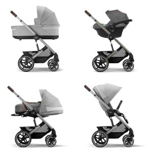 Poussette trio balios s lux 3 stone grey + siège auto cloud t i-size + nacelle Cybex