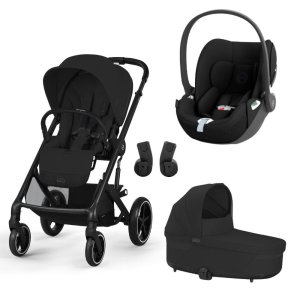 Poussette trio balios s lux 3 moon black + siège auto cloud t i-size + nacelle Cybex
