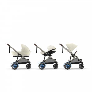 Poussette trio e-gazelle s seashell beige + siège auto cloud g i-size + nacelle s Cybex
