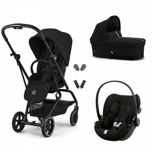 Poussette trio eezy s twist+ 2 pivotante magic black avec nacelle cot s et siège auto cloud g i-size Cybex