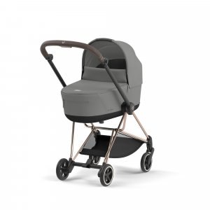 Poussette trio mios 3 mirage grey châssis rose gold + cloud t i-size + nacelle luxe Cybex