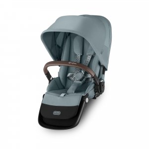 Poussette double gazelle s stormy blue châssis taupe Cybex