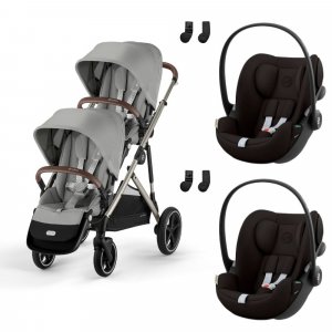 Poussette jumeaux gazelle + cloud g Cybex