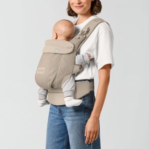 Porte-bébé ergonomique amya évolutif et respirant almond beige Cybex