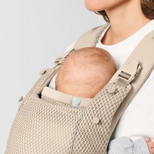 Porte-bébé ergonomique amya évolutif et respirant almond beige Cybex
