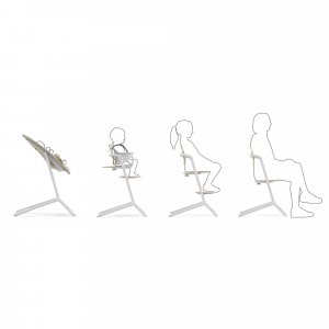 Chaise haute évolutive lemo sand white Cybex