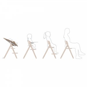 Chaise haute évolutive pliante click & fold 4en1 all white Cybex