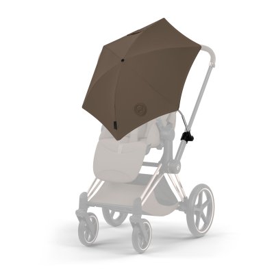 Ombrelle anti uv pour poussette coconut brown