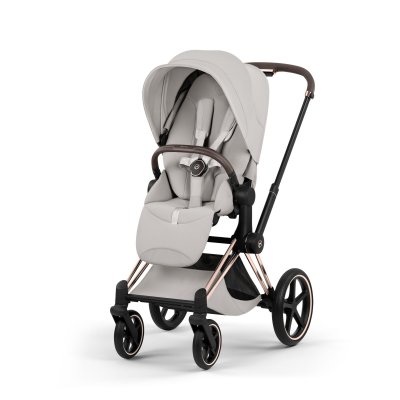 Poussette priam 5 city grey châssis rosegold