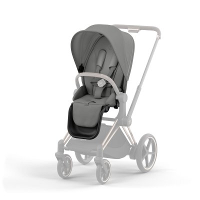 Poussette e-priam 2 mirage grey châssis matt black