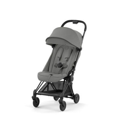 Poussette compacte coya mirage grey châssis matt black
