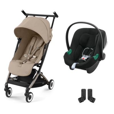CYBEX Poussette duo libelle almond beige + siège auto aton b2 i-size