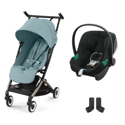 CYBEX Poussette duo libelle stormy blue + siège auto aton b2 i-size