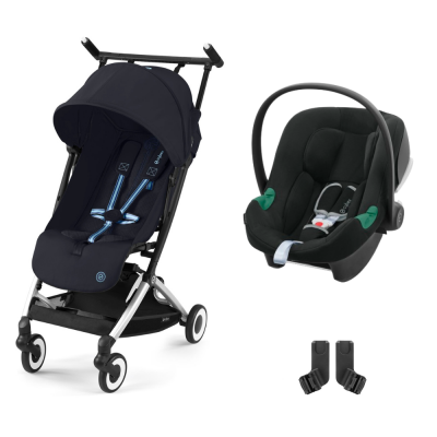 CYBEX Poussette duo libelle dark blue + siège auto aton b2 i-size