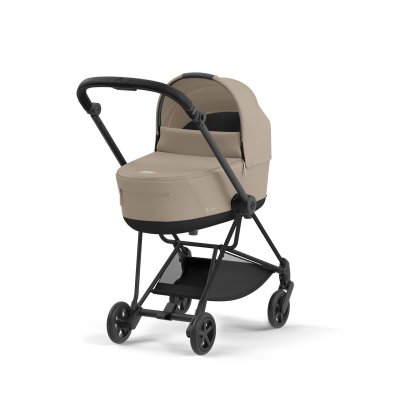 Poussette duo mios 3 cozy beige châssis matt black + nacelle luxe