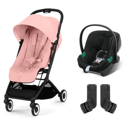 Poussette duo orfeo 2 candy pink + aton b2 i-size