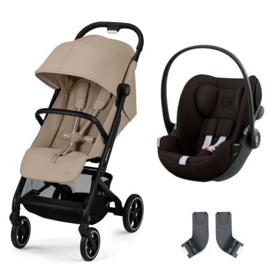 Poussette duo beezy 3 almond beige + cloud g i-size