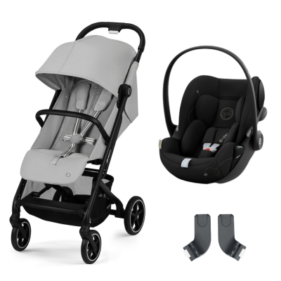 CYBEX Poussette duo beezy fog grey + siège auto cloud g i-size