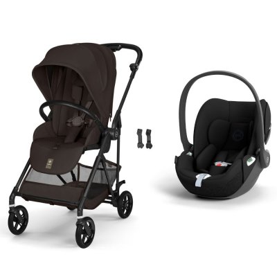 Poussette duo melio carbon 6 chocolate brown avec siège auto cloud t i-size