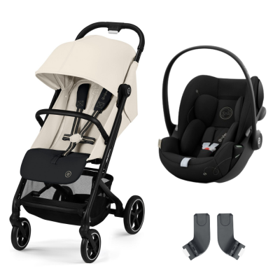 CYBEX Poussette duo beezy canvas white + siège auto cloud g i-size