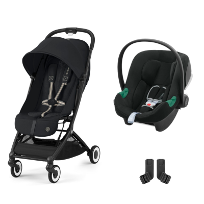 CYBEX Poussette duo orfeo magic black + siège auto aton b2 i-size