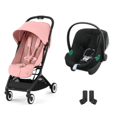 CYBEX Poussette duo orfeo candy pink + siège auto aton b2 i-size