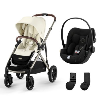 Poussette duo gazelle s seashell beige + siège auto cloud g i-size