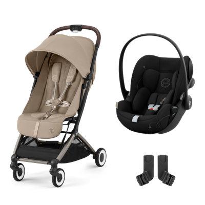 CYBEX Poussette duo orfeo almond beige + siège auto cloud g i-size